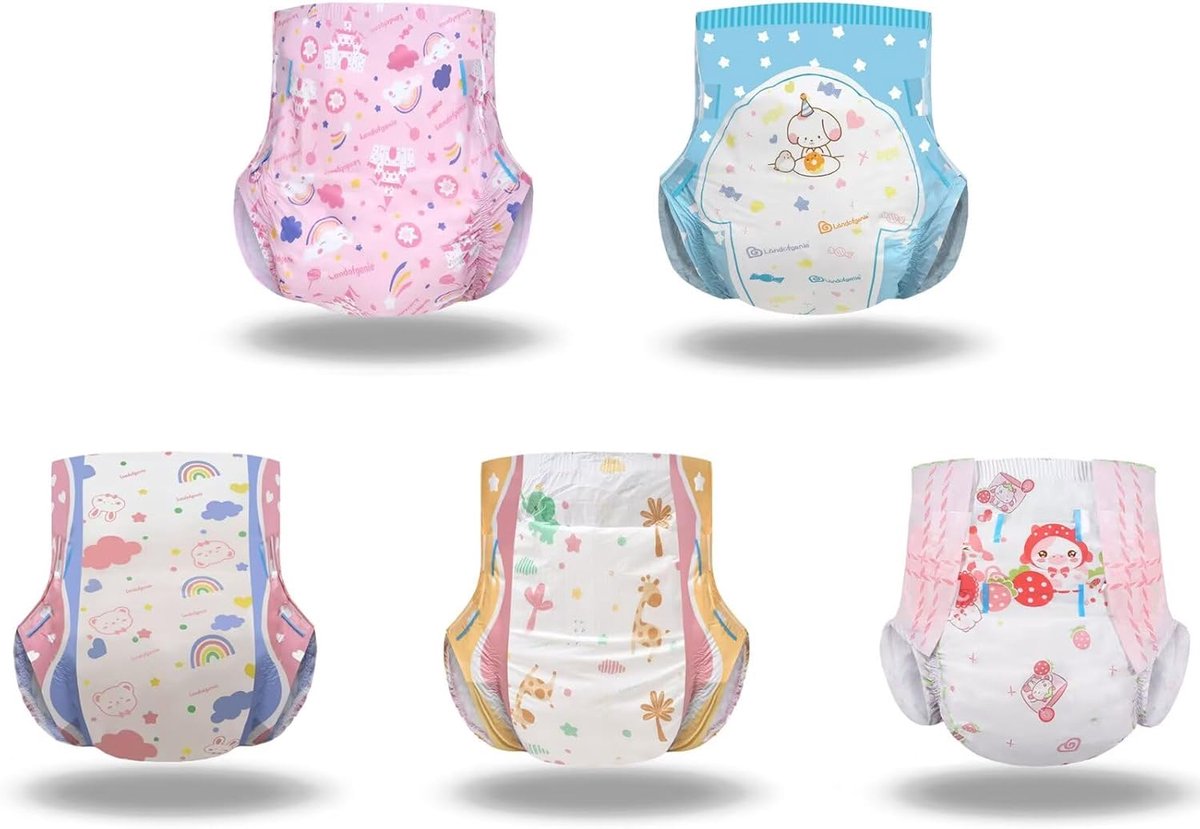 Volwassen luiers medium - patroon 10 stuks - nacht bescherming - lekvrij - hoge absorptie - ShopVlot