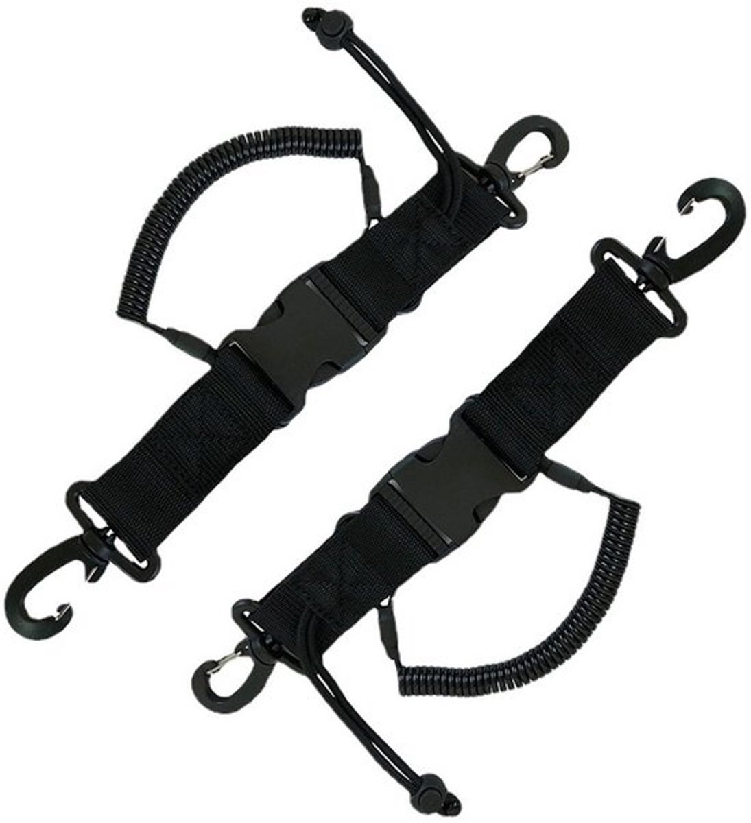 Spiraalkabel 2 Stuks - Duikaccessoires - Duiker Camera Lanyard - Verstelbare Lengte tot 150 cm - Duurzaam Nylon - Quick-Release Functie - Duiklijn