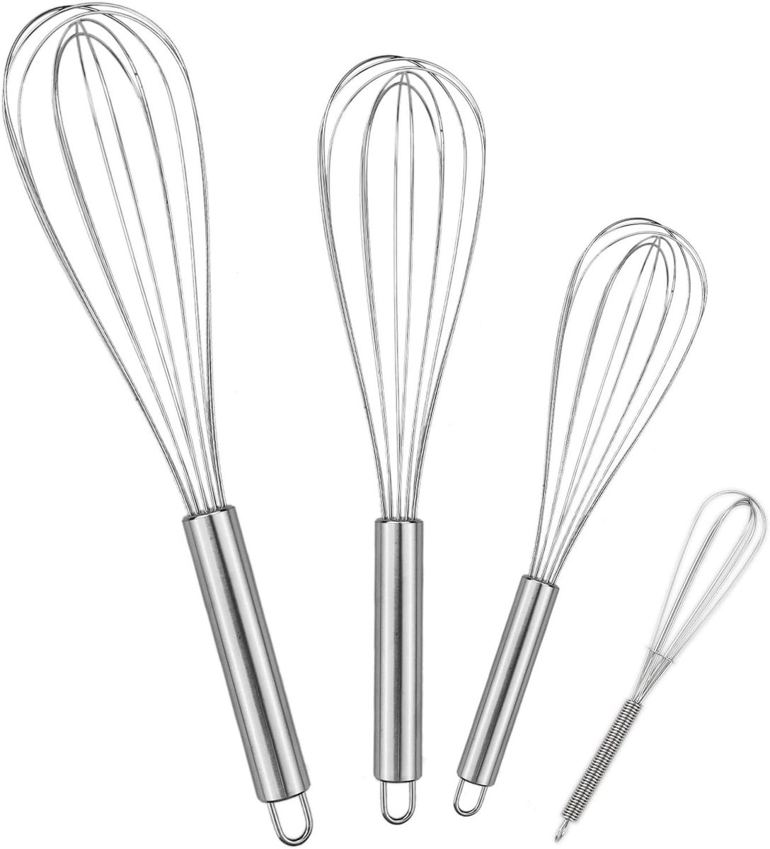 Klopset RVS 4 Delig (21, 26, 29 cm) - Handmixer en Eiklopper - Duurzaam ontwerp - Ideaal voor beslag en deeg - ShopVlot
