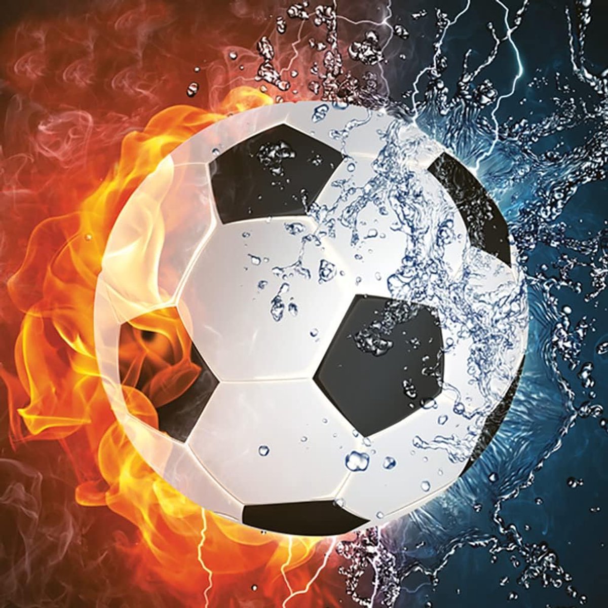 Papieren Servetten Voetbal Pub 33cm x 33cm - 3-laags FSC Papier - Sterrenontwerp - Perfect voor decoupage - ShopVlot