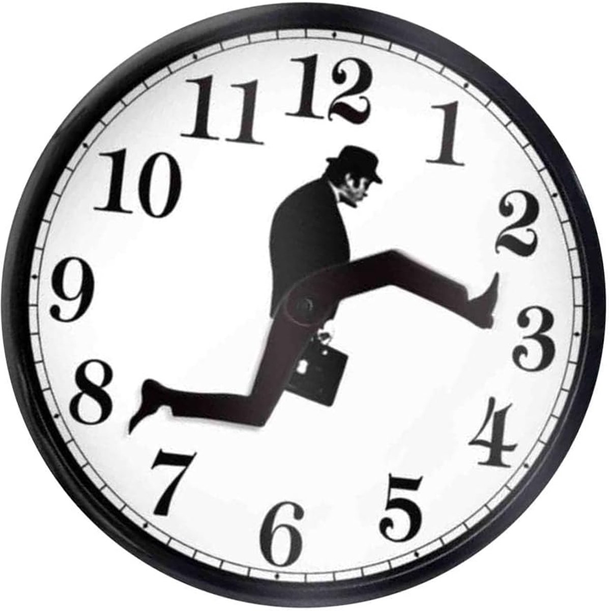 Wandklok met Britse Humor - Silly Walk Design - Stilstaande Mute Klok - Perfecte Decoratie voor Thuis - ShopVlot