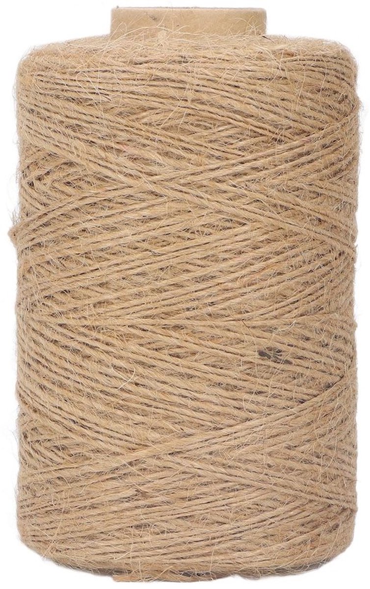 Jute Touw 300M Lengte - 1mm Diameter - 1 Streng - Fiber - Ambachten - Hoogwaardige Kwaliteit
