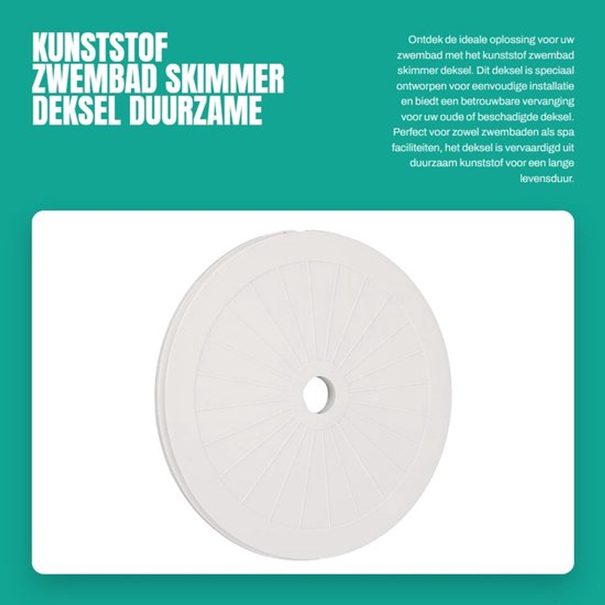 Skimmer Deksel Duurzaam - Kunststof - Eenvoudig te Installeren - Hoge Betrouwbaarheid - Perfecte Pasvorm - Vervanging voor P6991 - Zwembadafdekking