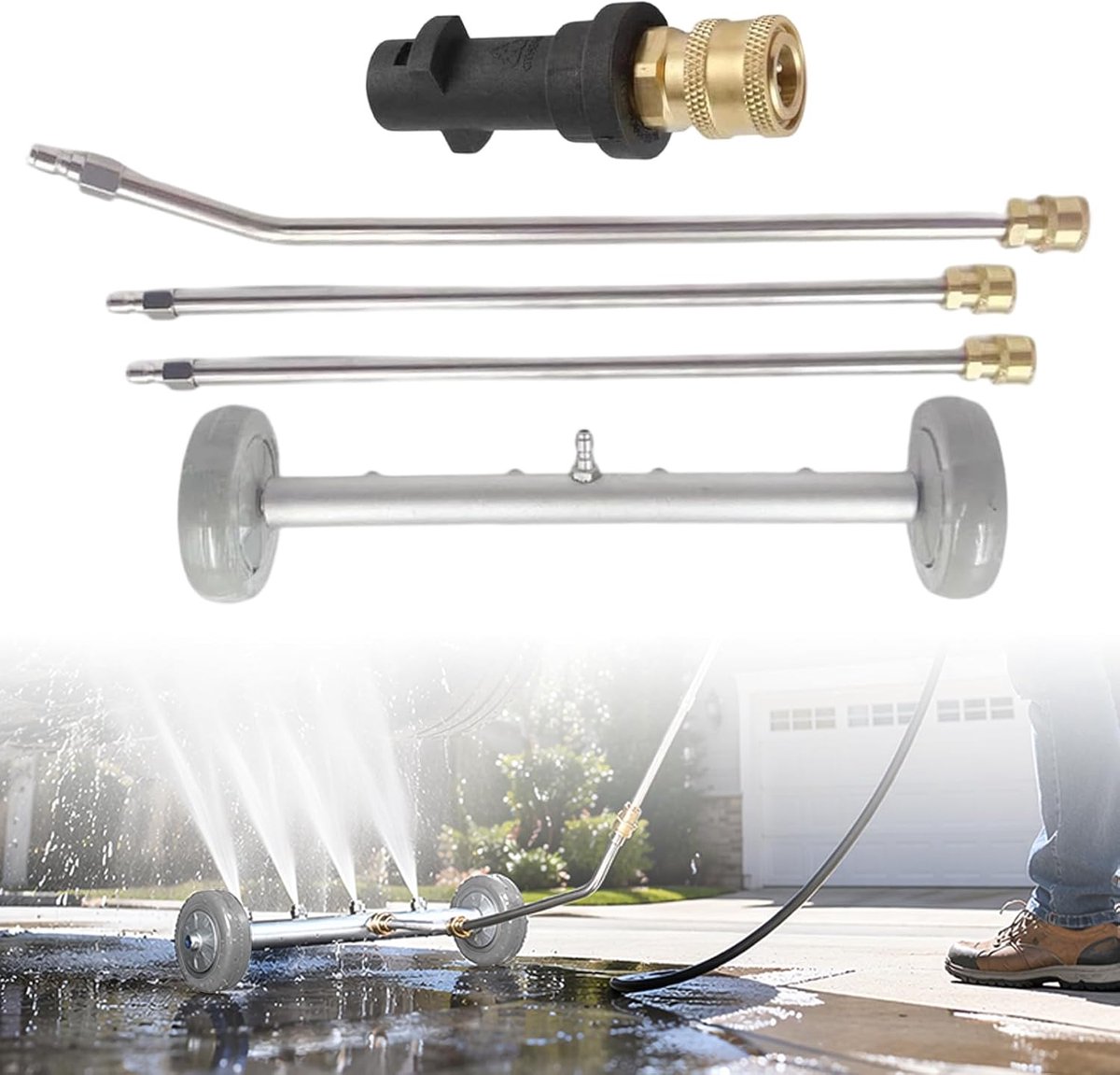 Ondervloerwas auto 4000 PSI - hogedrukreiniger - 2-wieltechnologie - grondige reiniging - ShopVlot