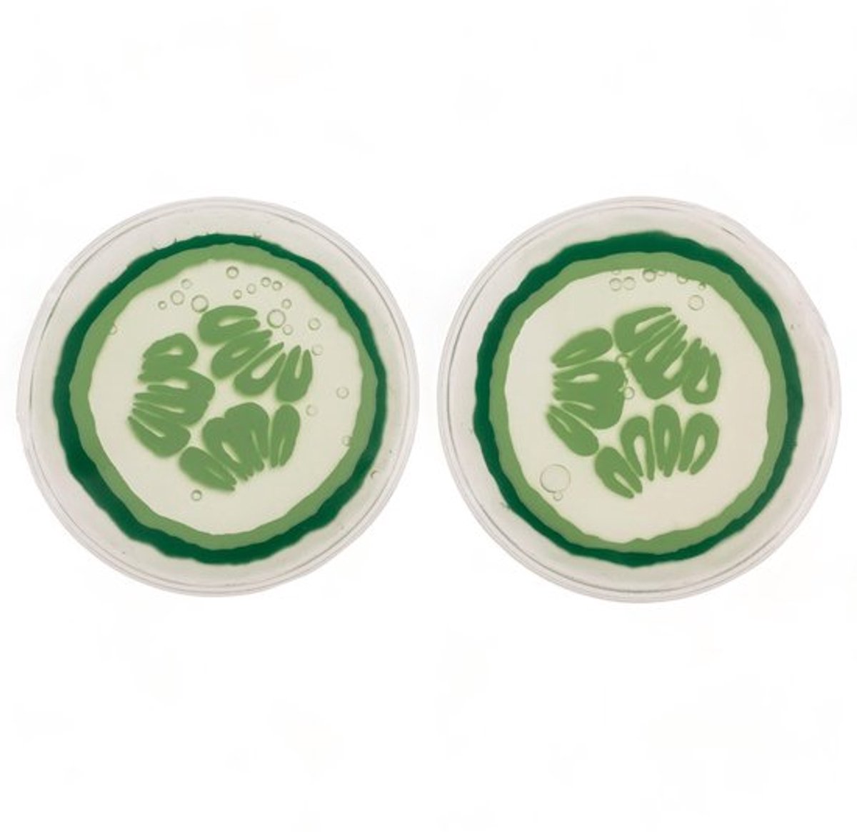 Oogpadset - Warm/koud oogcompressen - Stijlvol komkommerdesign - 2 stuks - Diameter 6,5 cm - Optimaal voor ontspanning