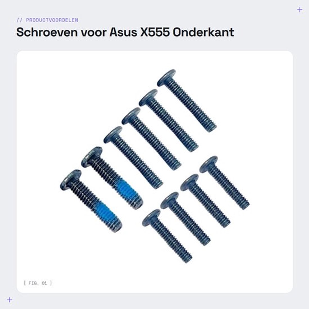 Schroeven voor Asus X555 Onderkant Case (10 stuks)