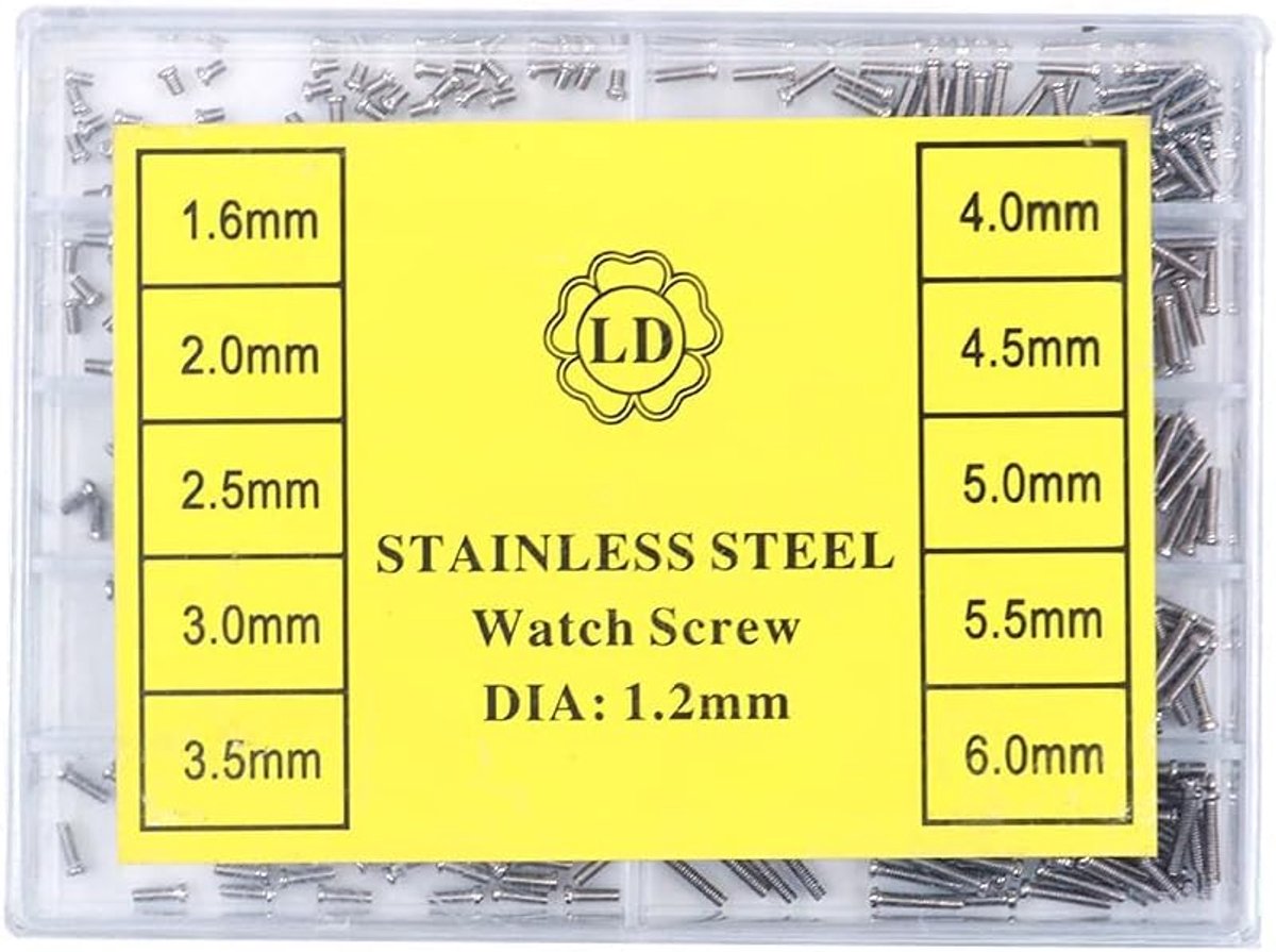Horloge reparatieset 600pcs - 10 types schroeven - RVS kruisschroef - Voor horlogereparatie - ShopVlot