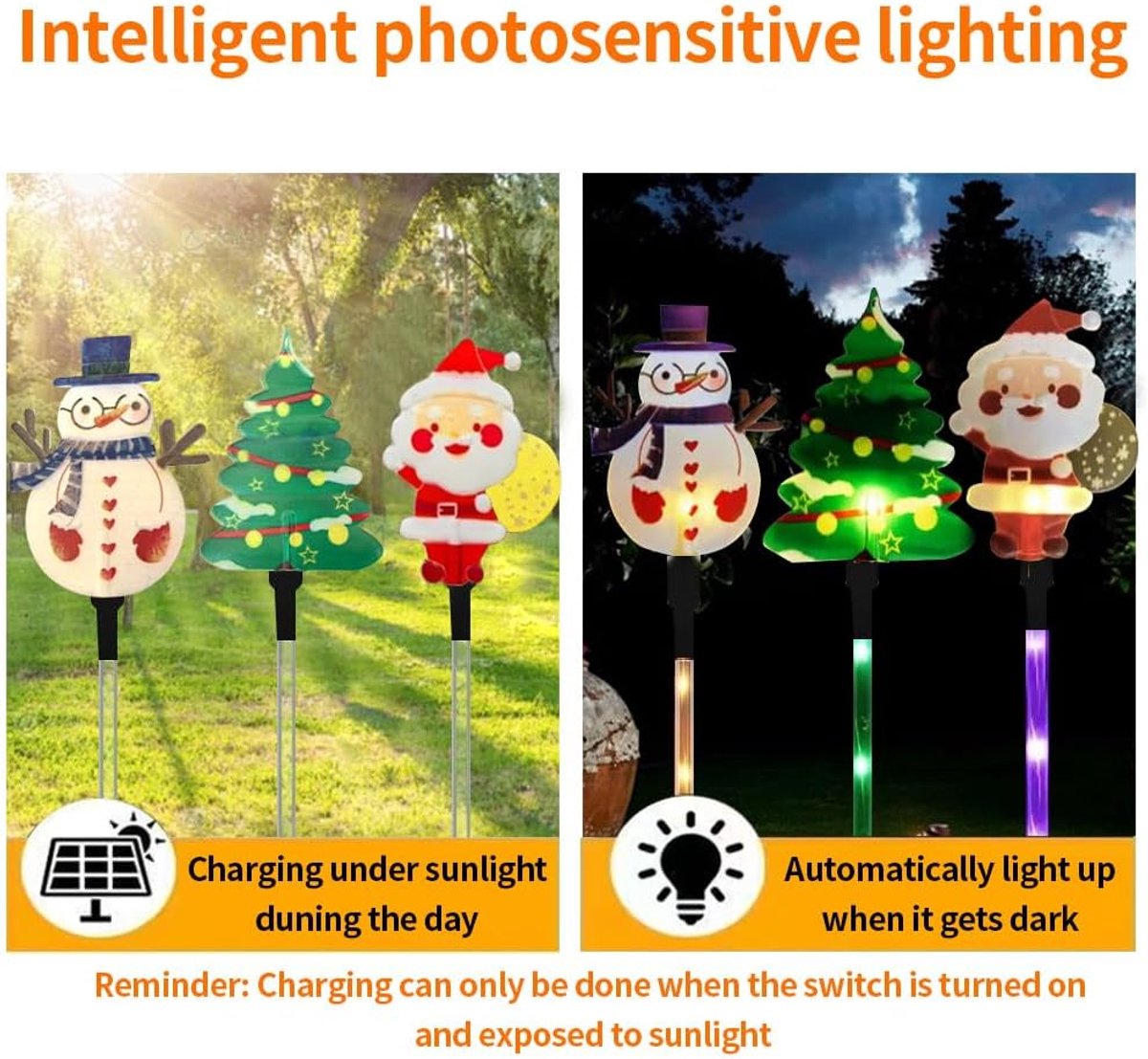 6 Pack LED Outdoor Solar Ground Inserted Christmas Decorative Lights, Waterproof Solar Courtyard Christmas Tree - ShopVlot