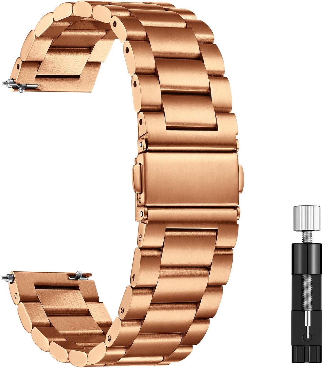 Watch Strap Stainless Steel Quick Release Replacement Strap for Women Men 14-24mm - ShopVlot