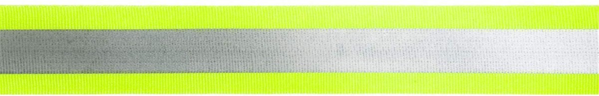 Jajasio Reflector tape 25 mm wide for sewing on in 3 colours yellow-silver 5 m. Reflective tape, light tape - ShopVlot