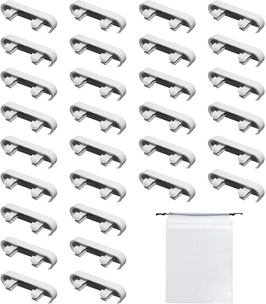 30Pcs White Run Hole Decorative Lid, Attached 1 Piece Storage Bag, Sink Decorative Overflow Lid, Window Drain, Door - ShopVlot