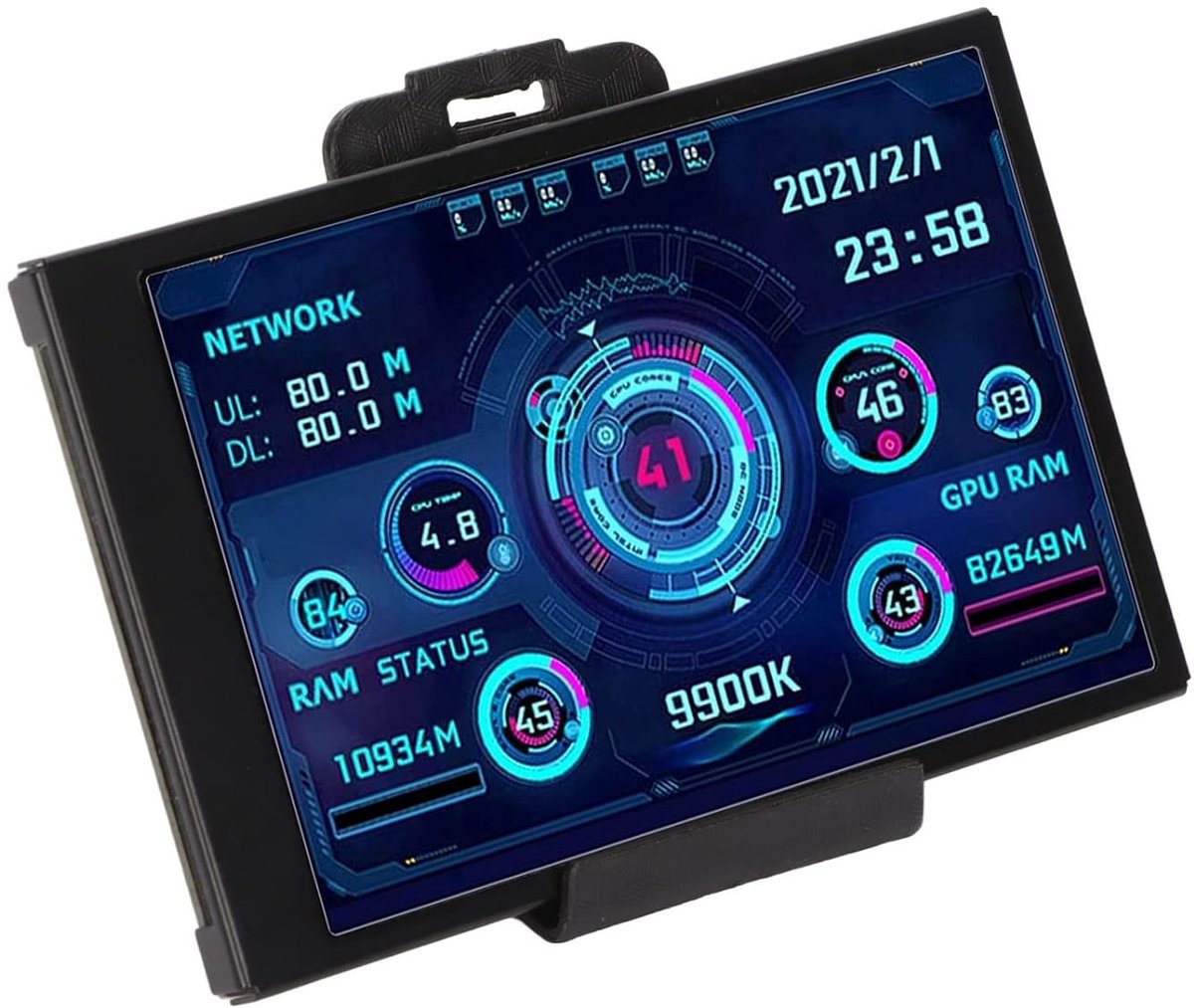 3.5 Inch IPS USB Mini Screen, PC Temperature Display PC CPU RAM Data Monitor PC Sensor Panel Display Temperature - ShopVlot
