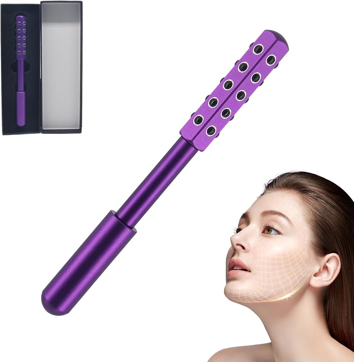 Massage Roller for Face, 30 Pieces Germanium Stone Rolls for Face and Body, Kneading Massage for Body Relaxation - ShopVlot