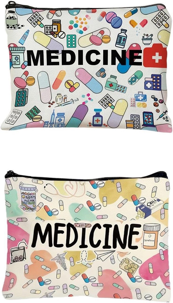 2 Opbergvakken Voor Medicijnen, Openen En Sluiten Met Ritssluiting Voor Gemakkelijke Toegang, Geschikt Voor Het - ShopVlot