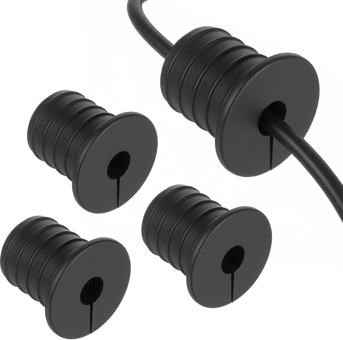 4 Pcs Wall Feeder for Starlink Cable Guide Kit Black Wall Feed Cable Cable Grommet Wall Wall Feed Cable Guide Kit for - ShopVlot