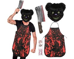 Horror Bear Costume Mask Men Halloween Mask Horror Bear Mask Halloween Costume for Men Scary Halloween Men Costumes - ShopVlot