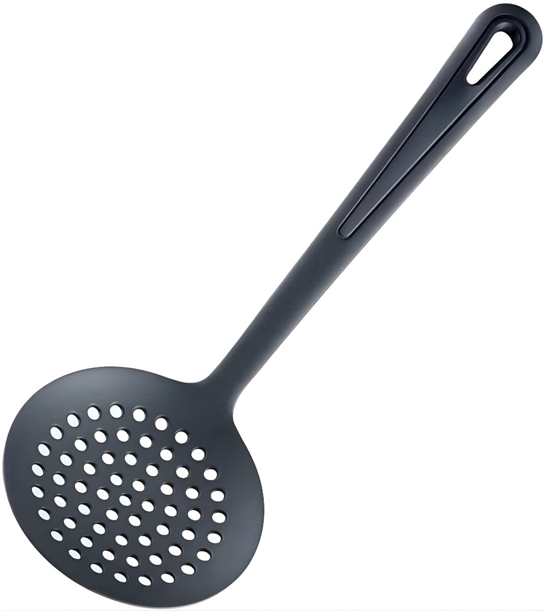Ploutos® Spatel - Schuimspaan - Zeef - Zwart - 33cm x 12cm x 8cm