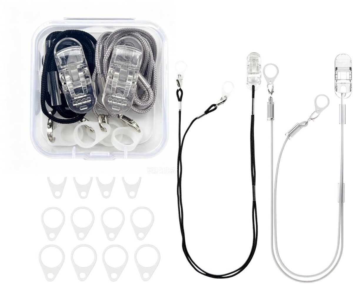 Hoorapparaat clip - 2 stuks - anti-verlies touw - veilig en comfortabel voor kinderen en ouderen - ShopVlot