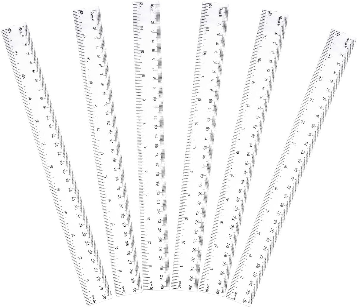 Rulers 30cm - transparant plastic - shatterproof - ideaal voor nauwkeurig meten - ShopVlot