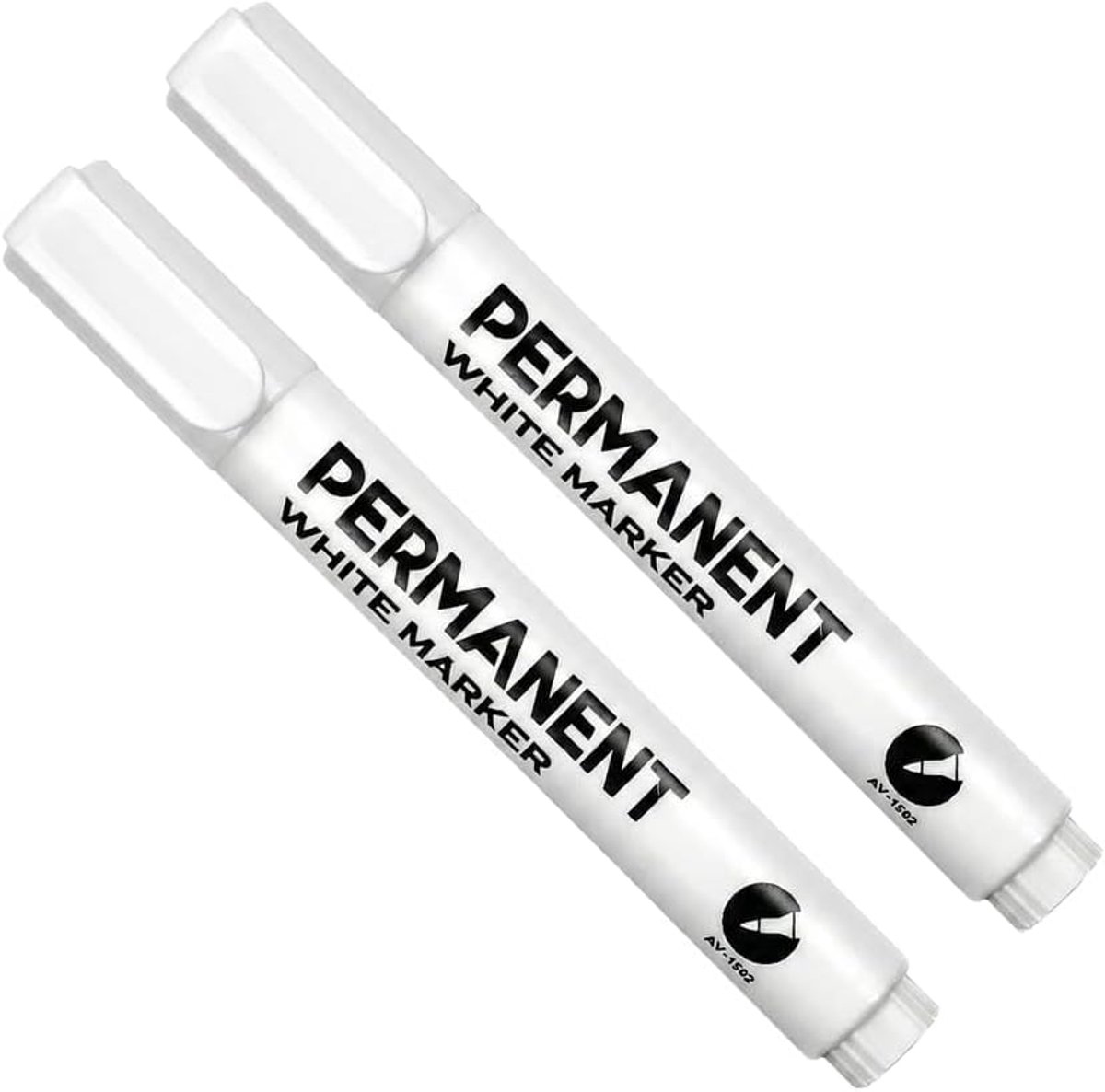 Permanente witte markers 2 stuks - 2 mm viltstift - sneldrogend - ideaal voor creatief gebruik - ShopVlot