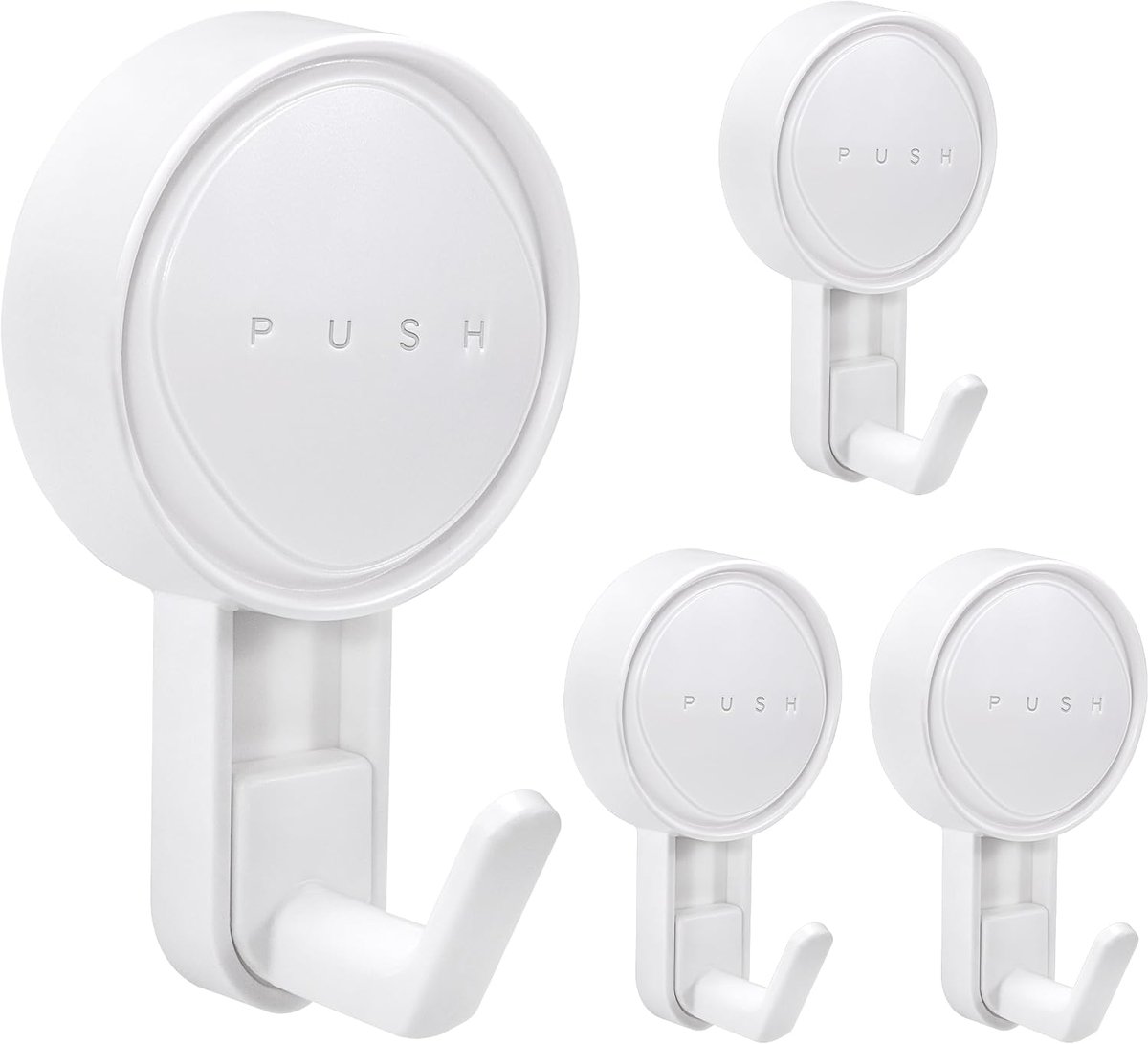 Suction Cup Haakjes voor Badkamer - 4 stuks - Hoog draagvermogen 5 kg - Eenvoudig te bevestigen zonder boren - ShopVlot