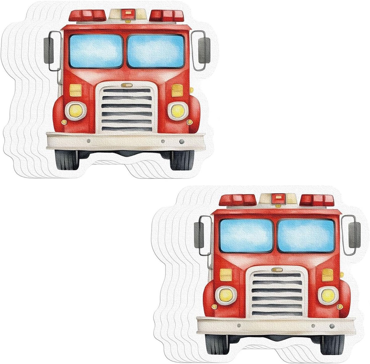 Servetten brandweerauto 20 stuks - papieren servetten - levendig design - ideaal voor brandweerverjaardag - ShopVlot