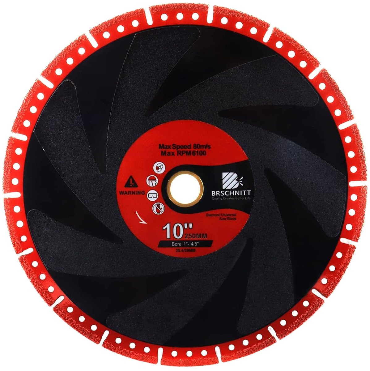 Diamantzaagblad 250mm - Universeel voor metaal en beton - Perfect voor zware materialen - Geschikt voor handzaag - ShopVlot