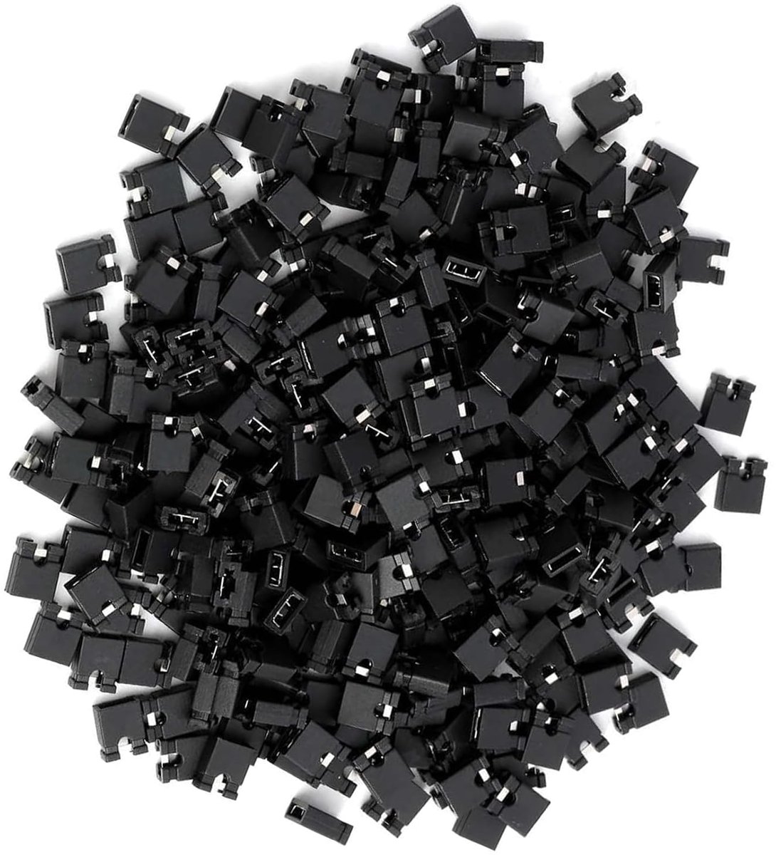 Jumper Caps 2.54mm - Zwart - Stabiele kunststof en metalen verbinding - Geschikt voor elektronica - ShopVlot