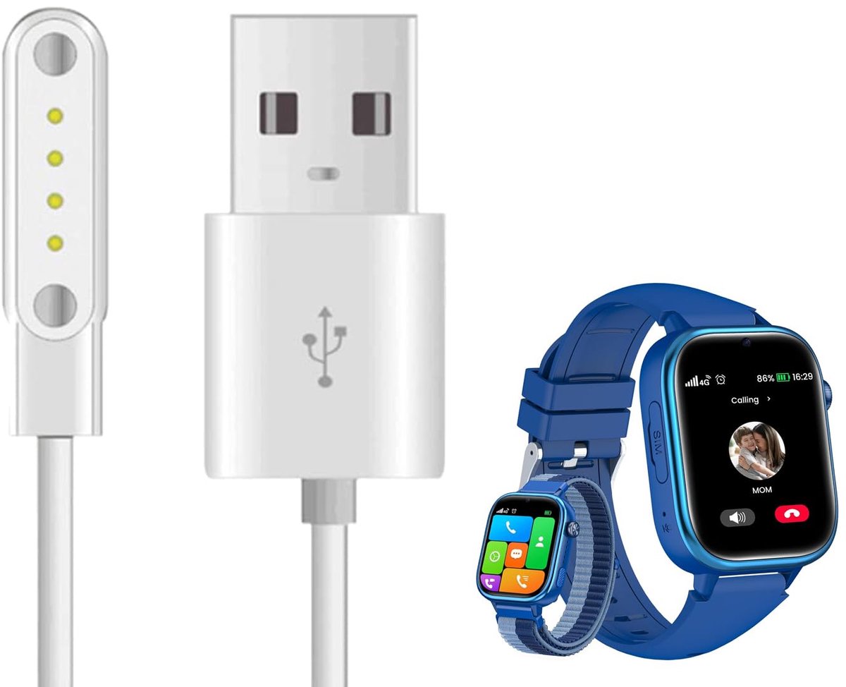 Oplaadkabel voor SWGOTA smartwatch - USB-kabel - Compatibel met SW-T40 - Ideaal voor jongens en meisjes - ShopVlot