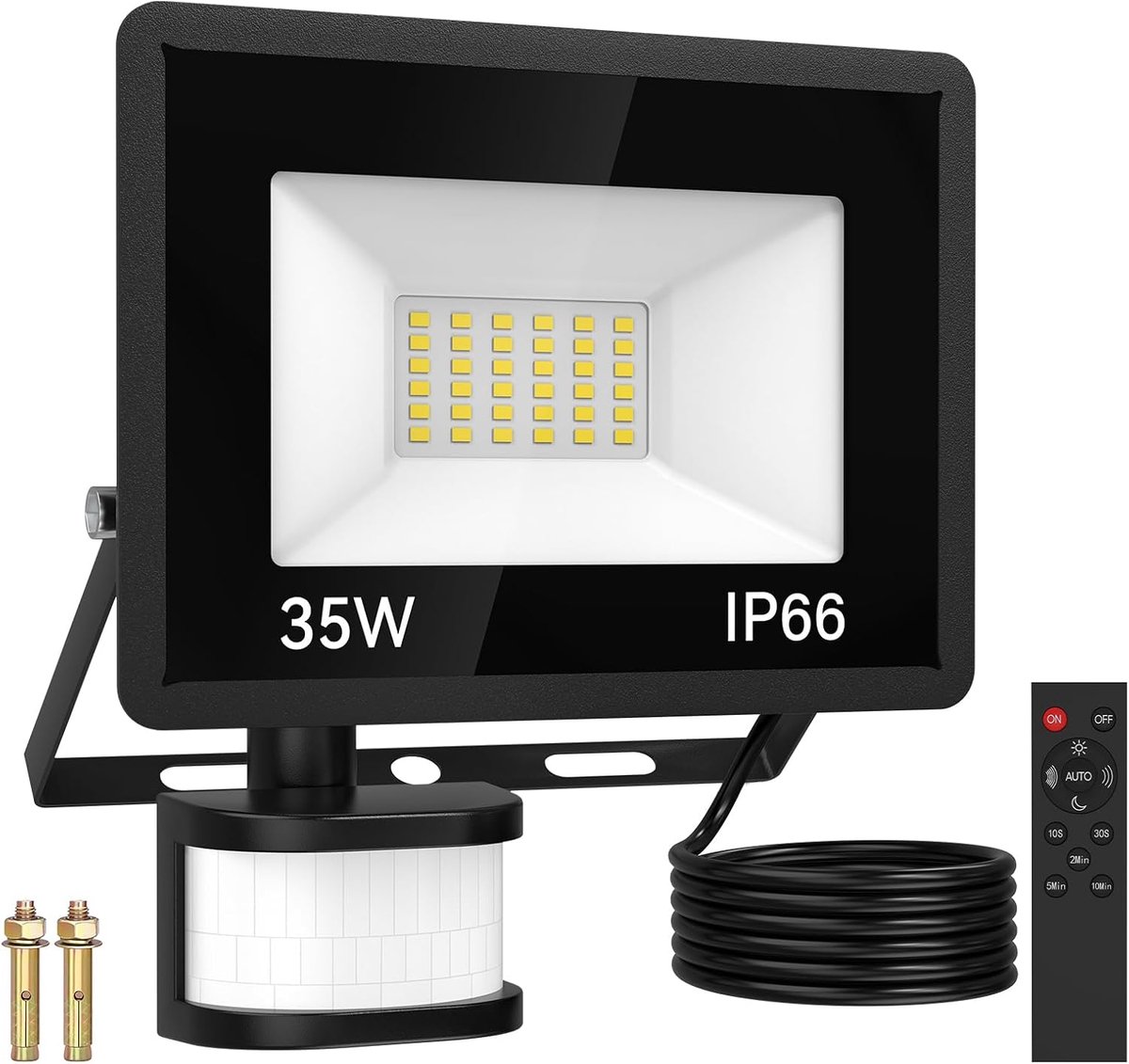 Outdoor lamp met bewegingssensor 35W - verbeterde PIR-sensor - 3 lichtmodi - ideale beveiliging voor buiten - ShopVlot