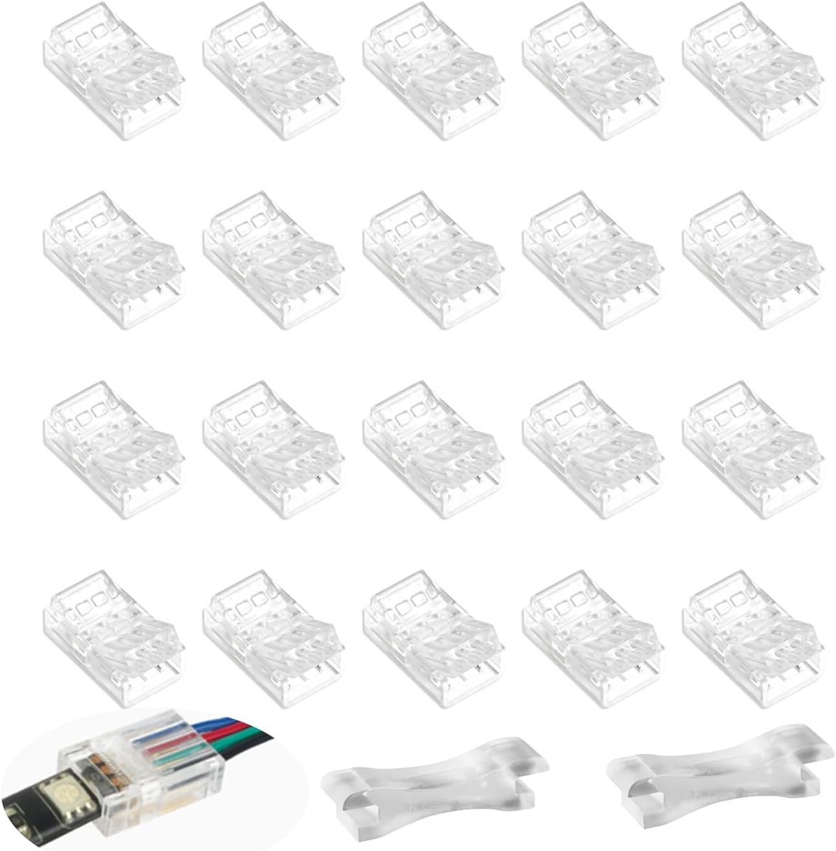 Connettore Striscia Led 4 Pin 10 mm LED Strip Connector Solder Free Strip Connector Wire Connector Solder Free - ShopVlot