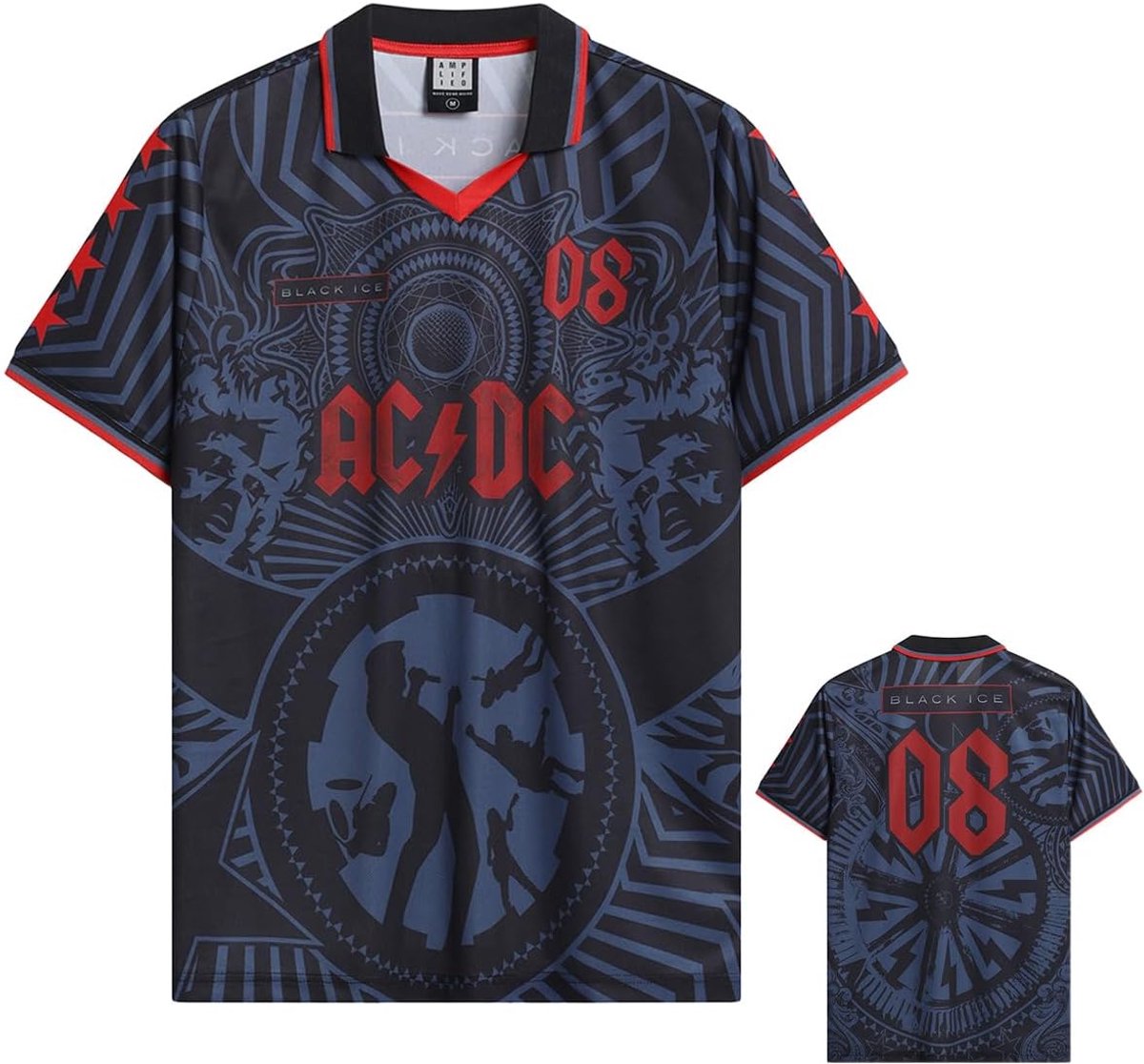 AC/DC Back In Black Rock Football Shirt - ShopVlot