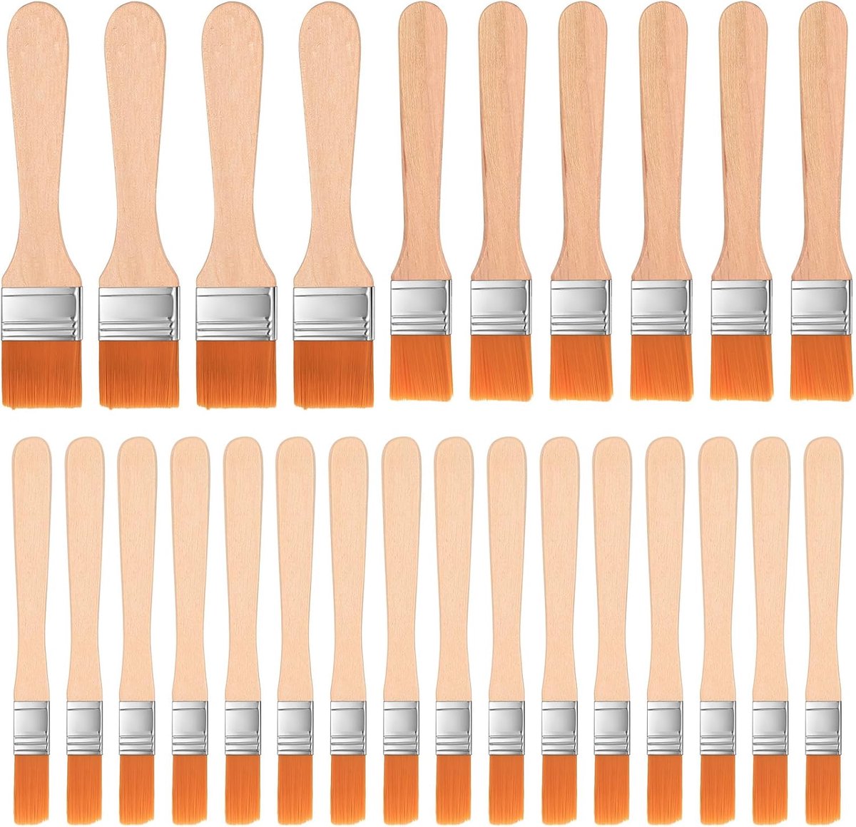 Set of 26 small brushes with 4 large 3 cm brushes, 6 medium brushes 2 cm and 16 small brushes 1.5 cm, versatile for - ShopVlot