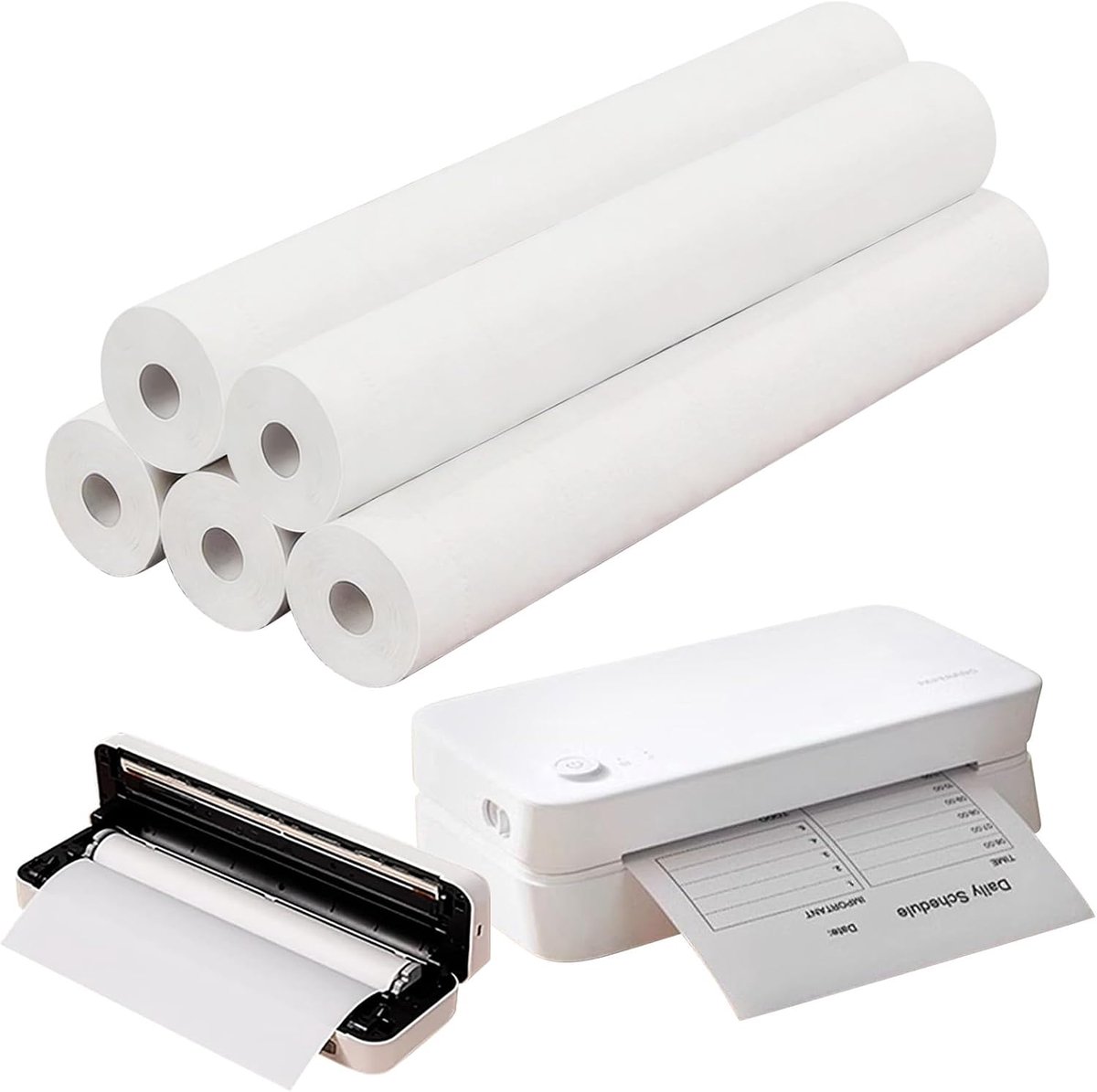 SPERMUOY 5 rollen A4 thermisch printerpapier, 210 × 30 mm, thermisch printerpapier, A4, compatibel met de meeste - ShopVlot