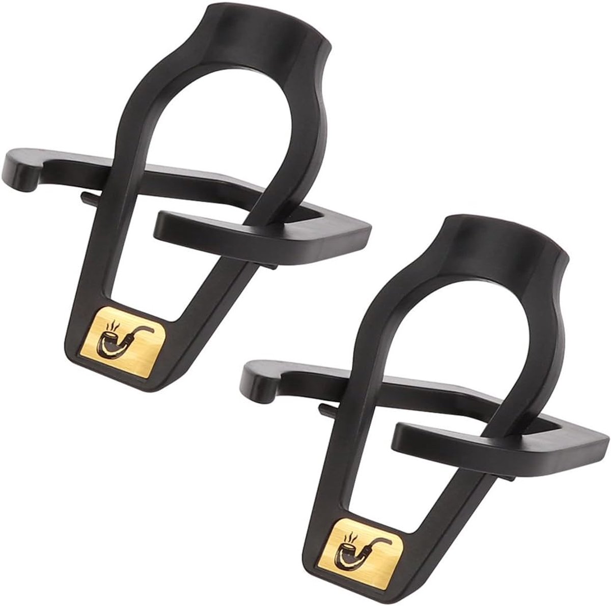 Set of 2 Cigar Holders, Foldable Plastic Stand, Portable Cigar Stand, Plastic Cigar Stand, Smoker Accessories (Black) - ShopVlot