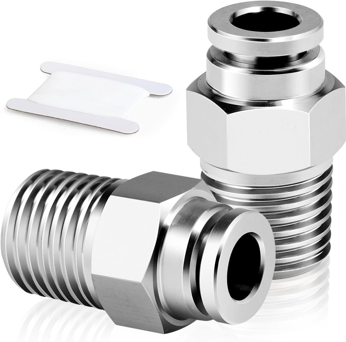 2pcs 8mm tube OD X 3/8" BSP threaded outer bend stainless steel 304 push-in fittings pneumatic push-in fitting - ShopVlot