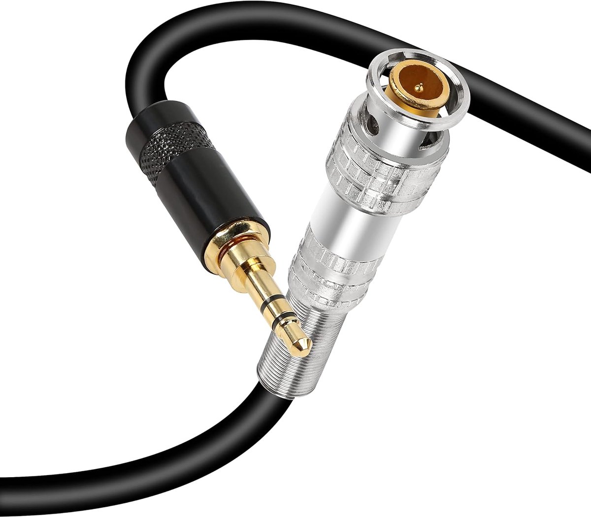 MEIRIYFA BNC to 3.5mm Mono Stereo Coaxial Power Audio Cable - Male Plug - 0.5M - ShopVlot