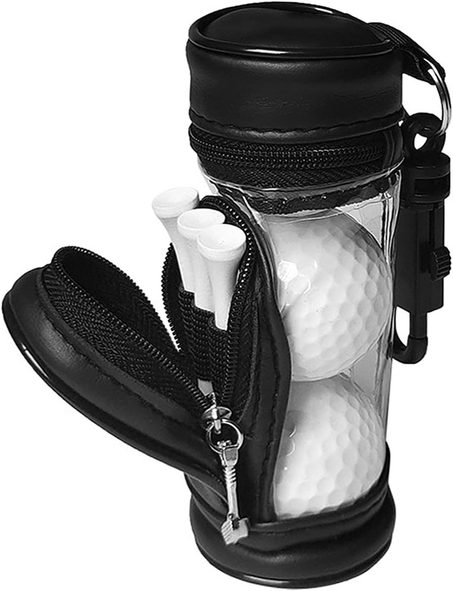 Golfbal- en theezak voor het opbergen van 3 ballen en 3 tees (set) - ShopVlot