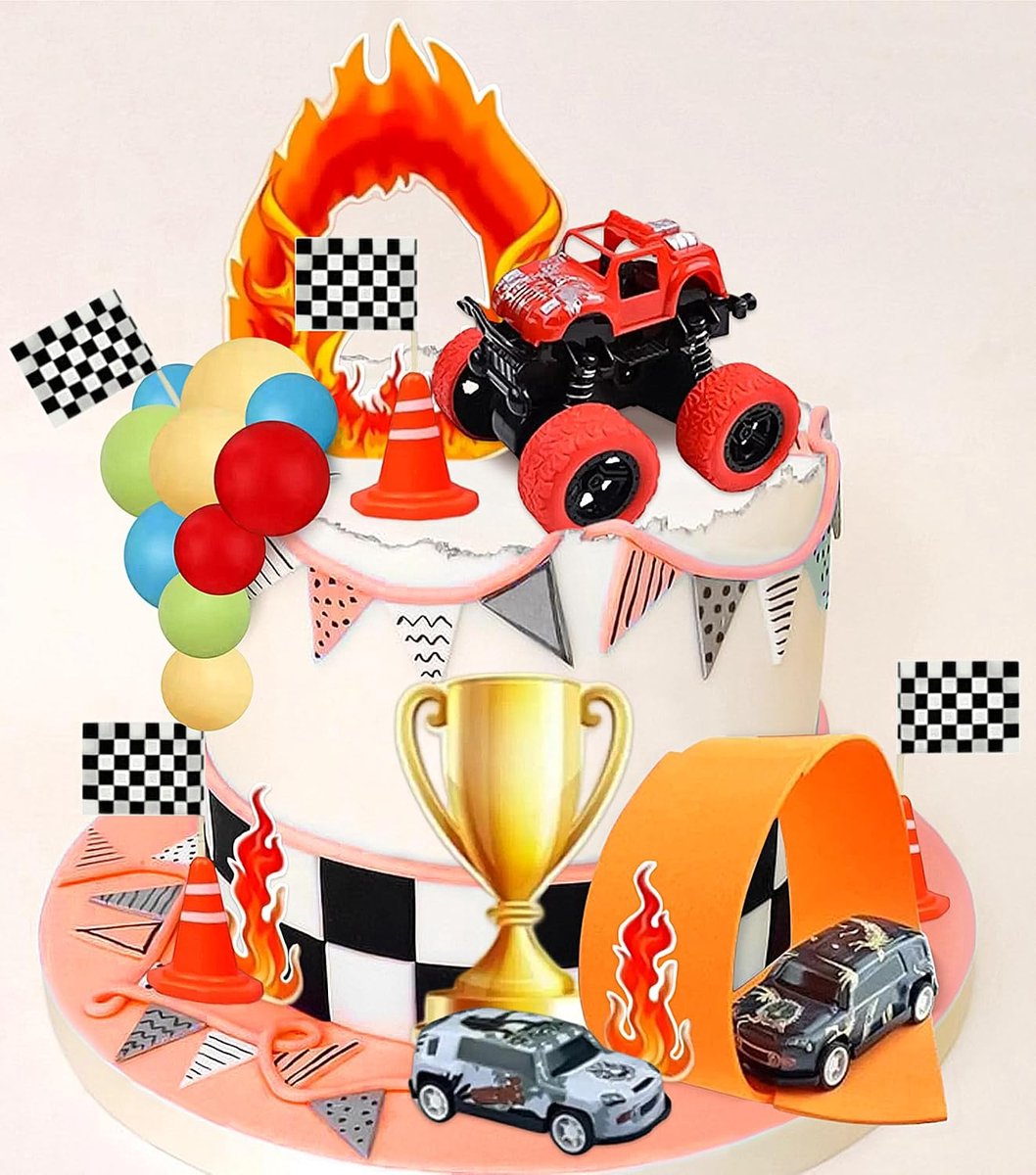 monster truck cake topper cupcake decoration for monster truck party - ShopVlot