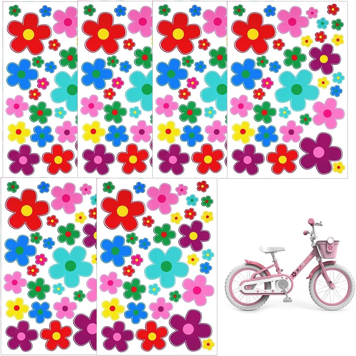 210 Pcs Car Stickers, Flower Sticker Set, Plant Stickers with Theme Nature, Car Stickers Flower for Bike, Car, Laptop - ShopVlot