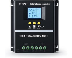 BuyWeek 100A MPPT Solar Charging Controller 12V 24V 36V 48V Solar Charge Controller with Dual USB and LCD Display - ShopVlot