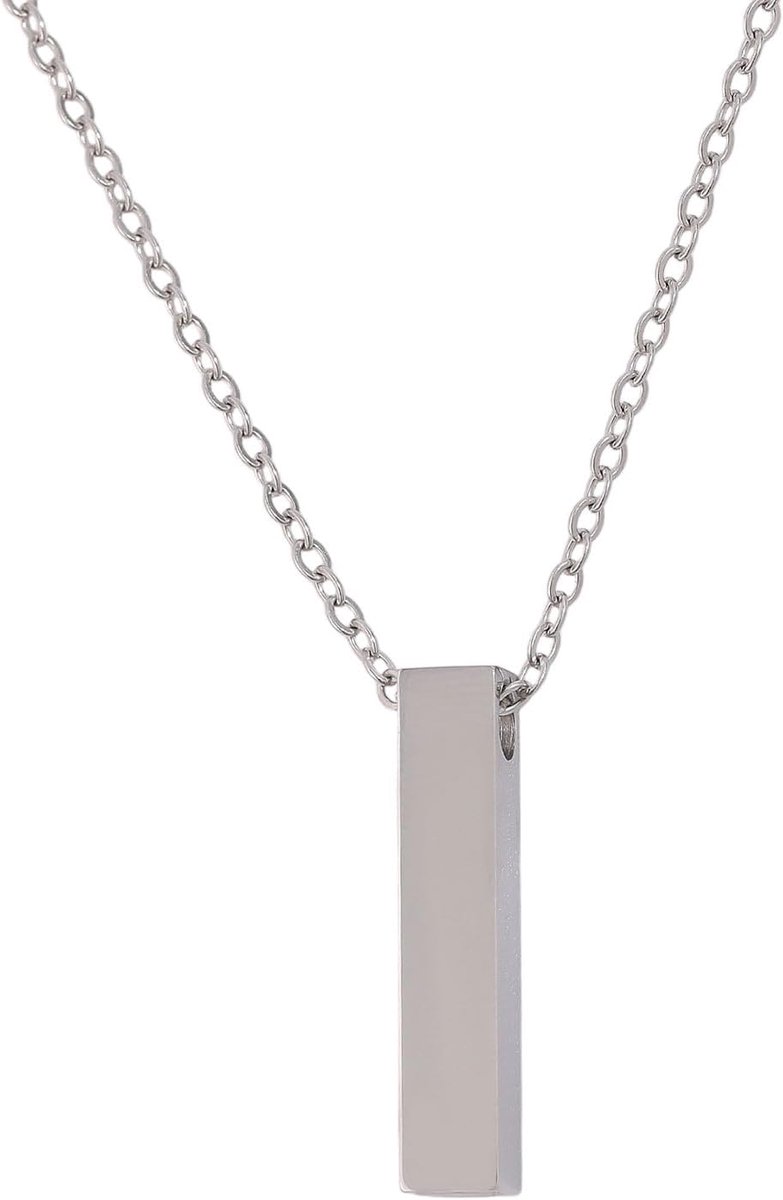 Urn Ketting voor As 304 Rvs Rechthoek Hanger Ketting Openbare Container Buis Hanger Kettingen voor Memorial Sieraden - ShopVlot