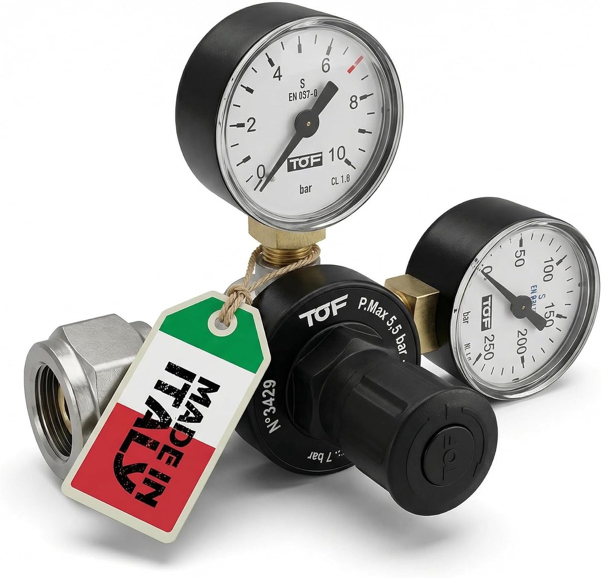 Neues Wasser Group CO2 pressure regulator for reusable bottles incl. Connector suitable for Brita Yource System - ShopVlot