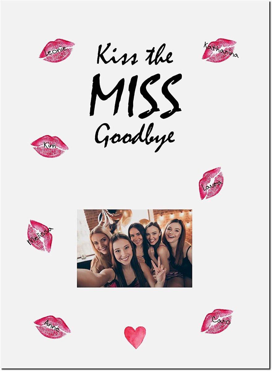 Kiss The Miss Goodbye Canvas as a reminder to the bachelor party, bachelor party, JGA game, bachelor party, 30 x 40 - ShopVlot