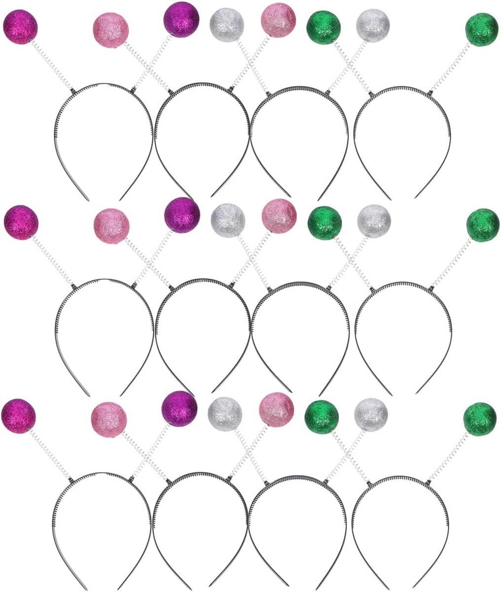 Alien Antenna Foam Headbands with Glittering Balls, Multi-Colour, Light Winter Headband for Space and Costume Parties - ShopVlot