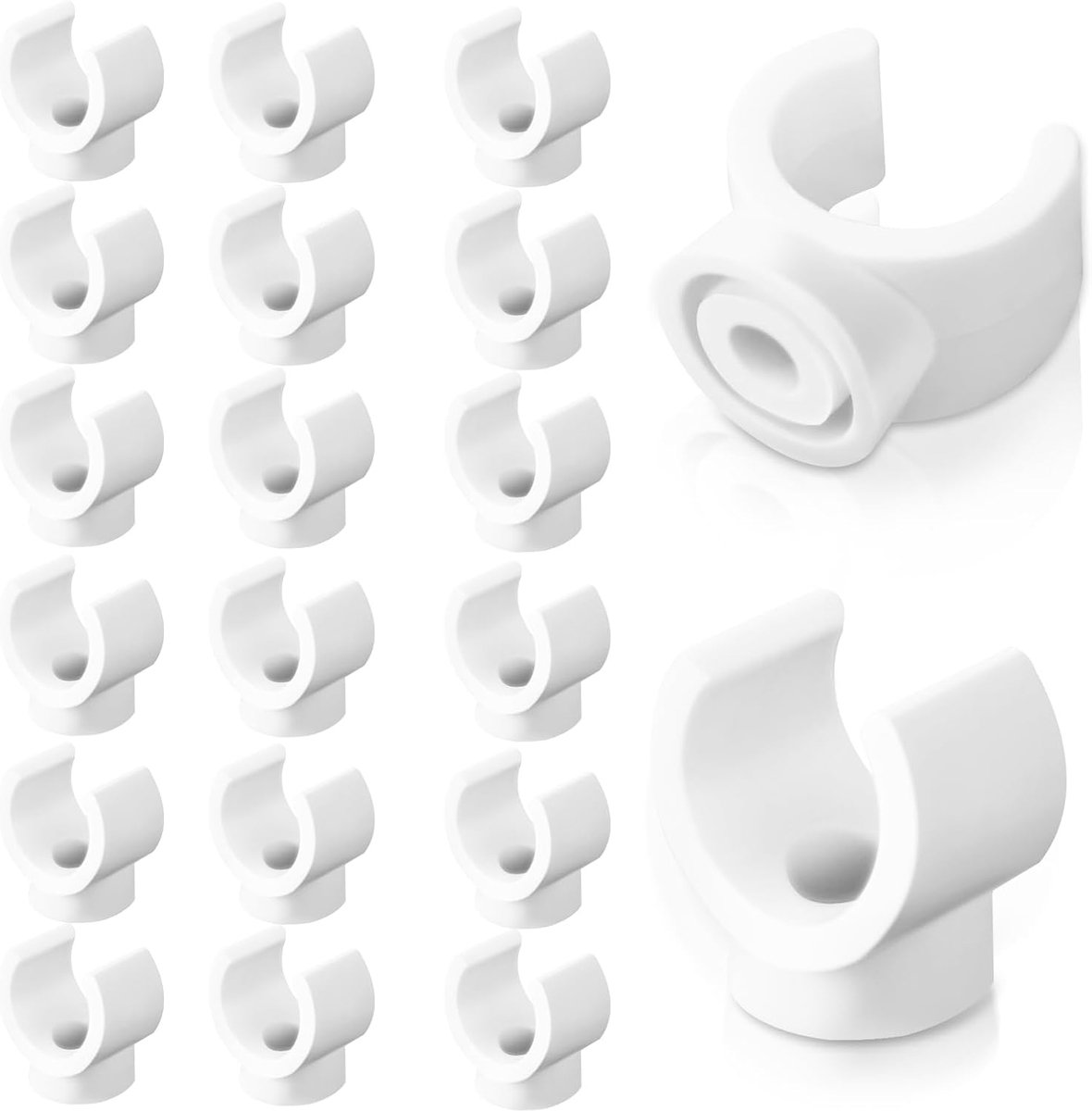 20 Pieces Pipe Clamp Clamp Hinge 20mm Plastic Tube Clips, U Hook Hookah Holder PEX Clips Clamps Pipe Clamp for Pipe - ShopVlot