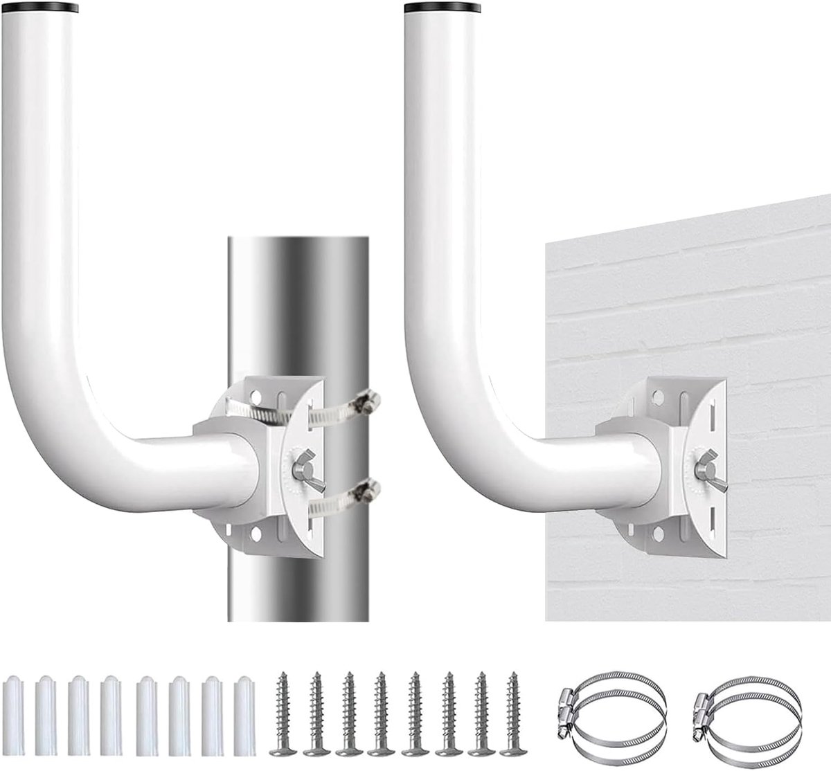 OUKENS Wireless Gantry Bracket Mount, 2pcs 150° Adjustable Stainless Steel Wall Mount J Pole Mounting Accessory for - ShopVlot