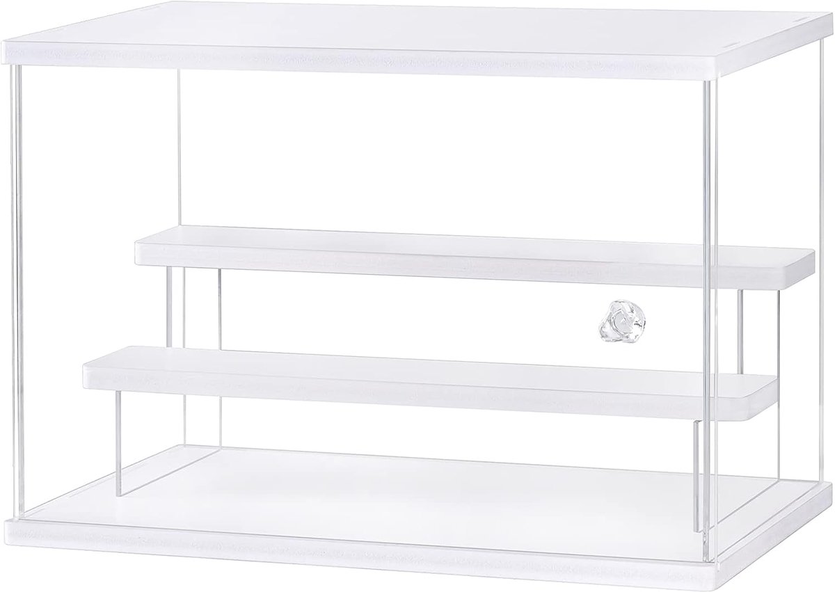 Displaykast voor actiefiguren - transparant acryl - met schuifdeur - stofvrije bescherming - ShopVlot