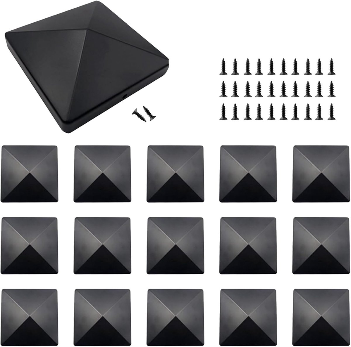 Post caps 100 x 100mm - vierkante kolom voor houten palen - weerbestendig - bescherming tegen weersinvloeden - ShopVlot