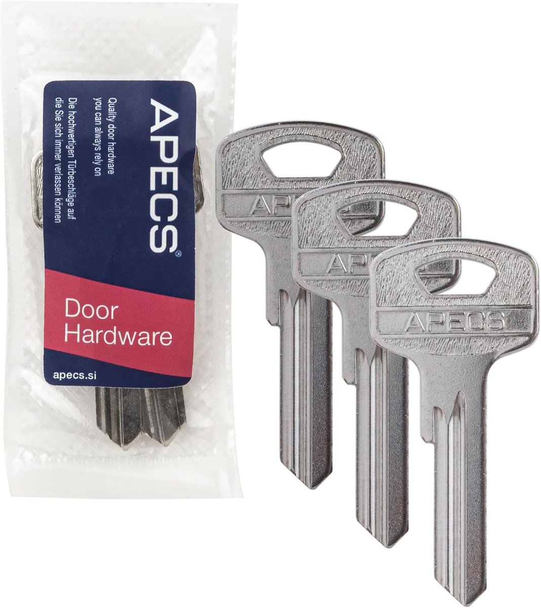 Reserve sleutel voor cilinderslot - set van 3 - messing - ideaal als backup - ShopVlot